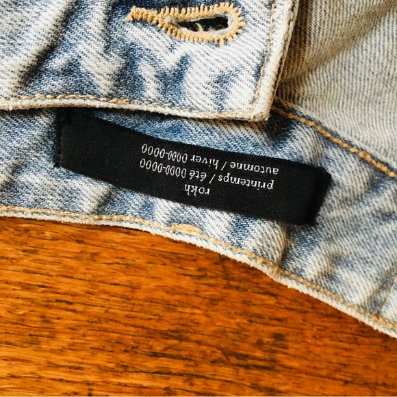 ROKH Blue Distressed Jeans Women’s Size 38 US 6 Regular - Picture 11 of 15